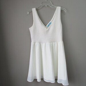 Womens Aina Be White Dress Tank Size Large Babydoll
